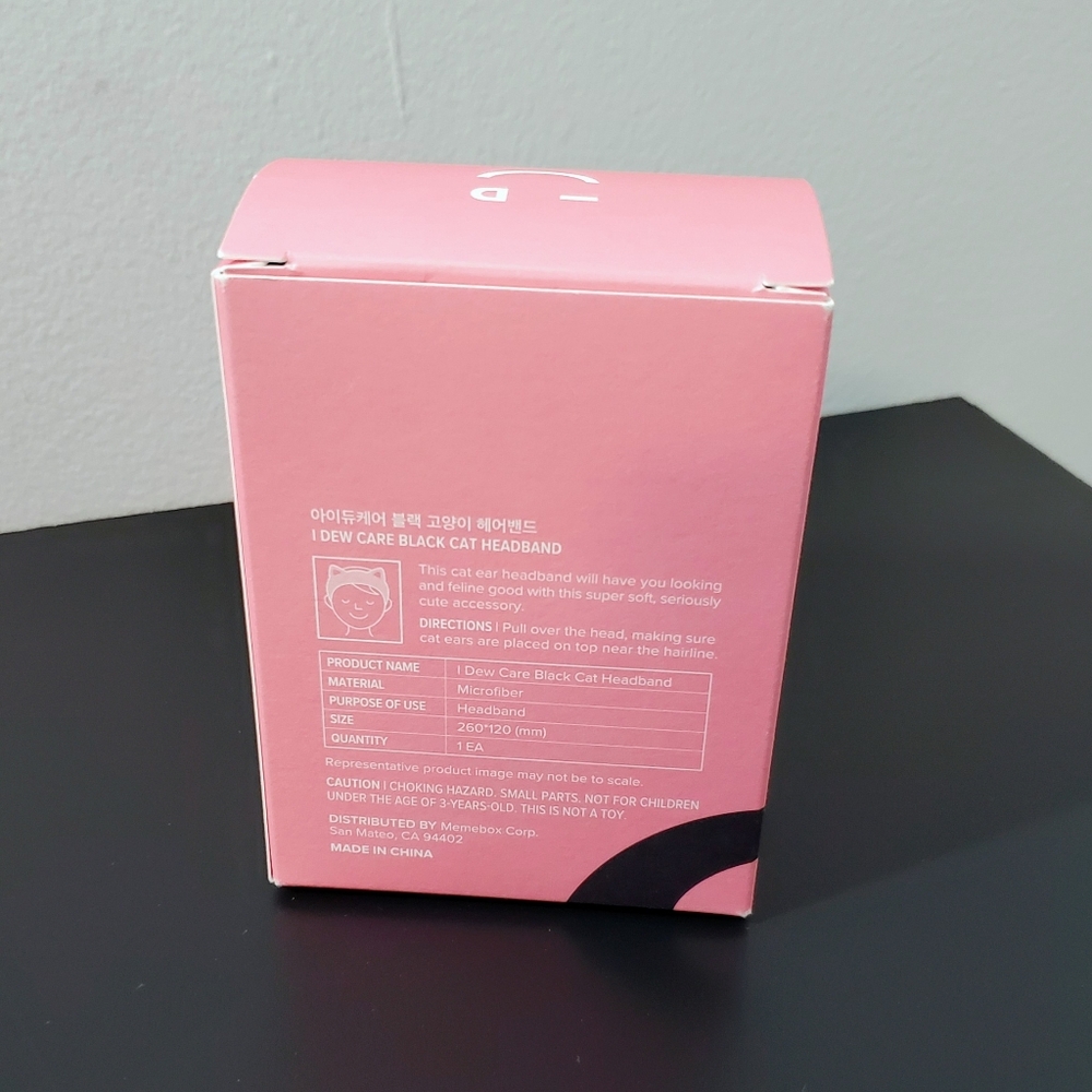 I Dew Care K-Beauty Black Cat Microfiber Headband - NIB - Picture 4 of 9